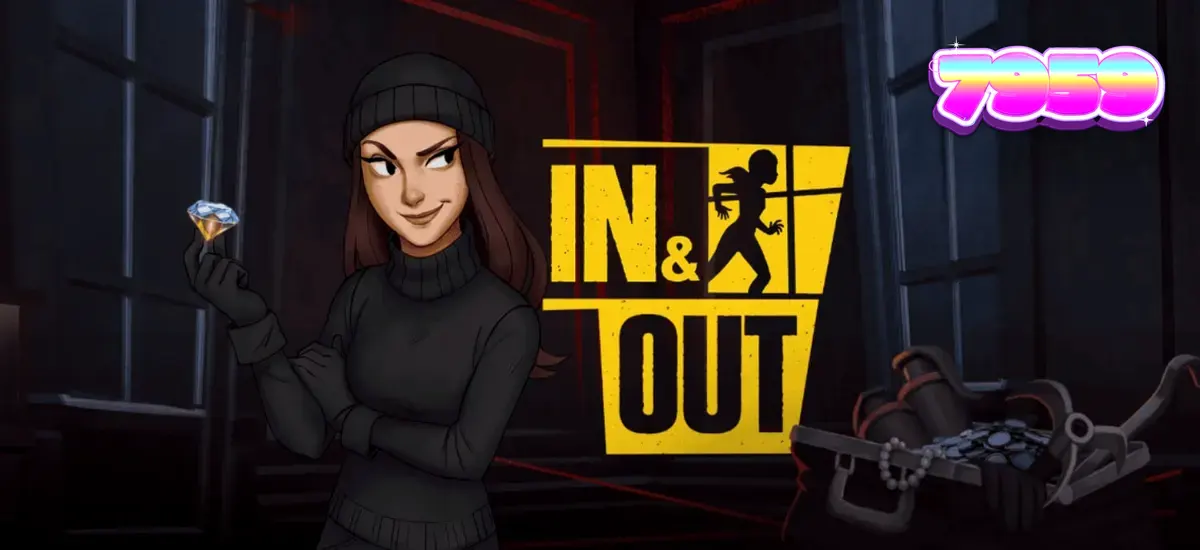 Cena cinematográfica do slot In and Out com a personagem Chloe em um museu parisiense.